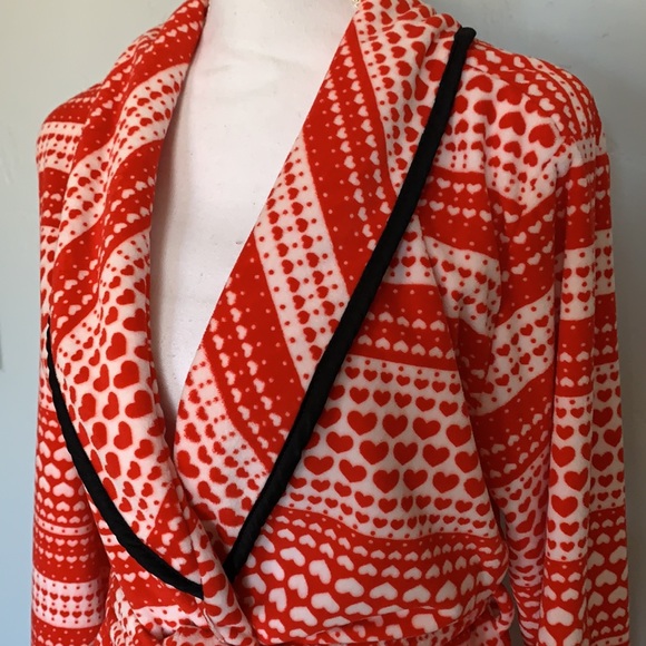 Hearts Valentine Ruffle Super Soft Robe - Picture 2 of 7